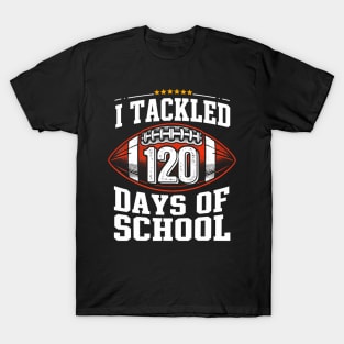 I d 120 Days Of School Football 120Th Day Of School T-Shirt